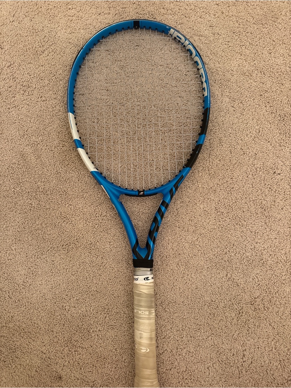 Blue babolat Tennis Racket